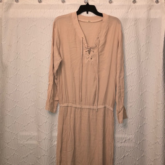 Monrow Lace-up crepe maxi dress NWOT - Picture 2 of 6